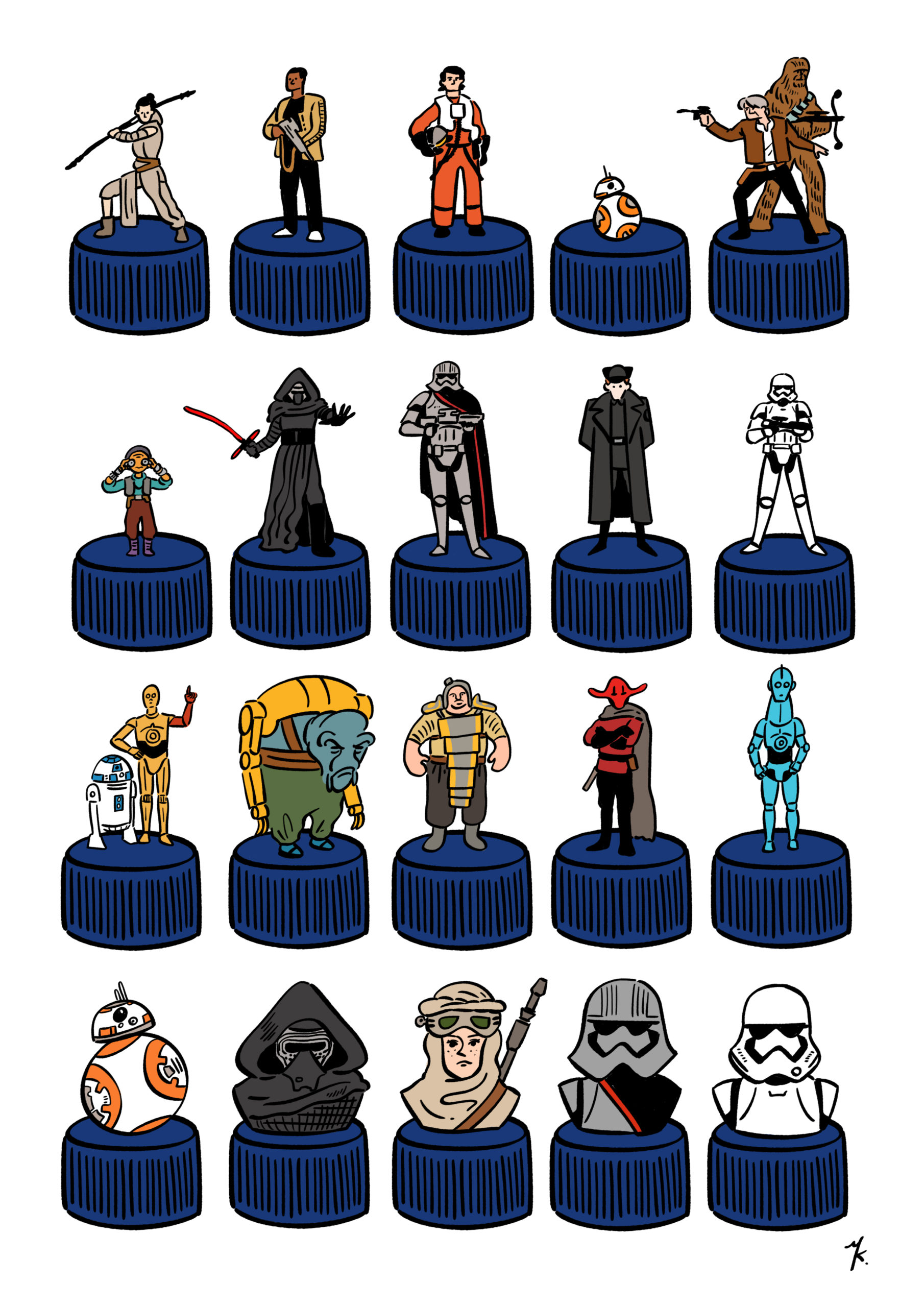The Force Awakens  Bottle cap collection
