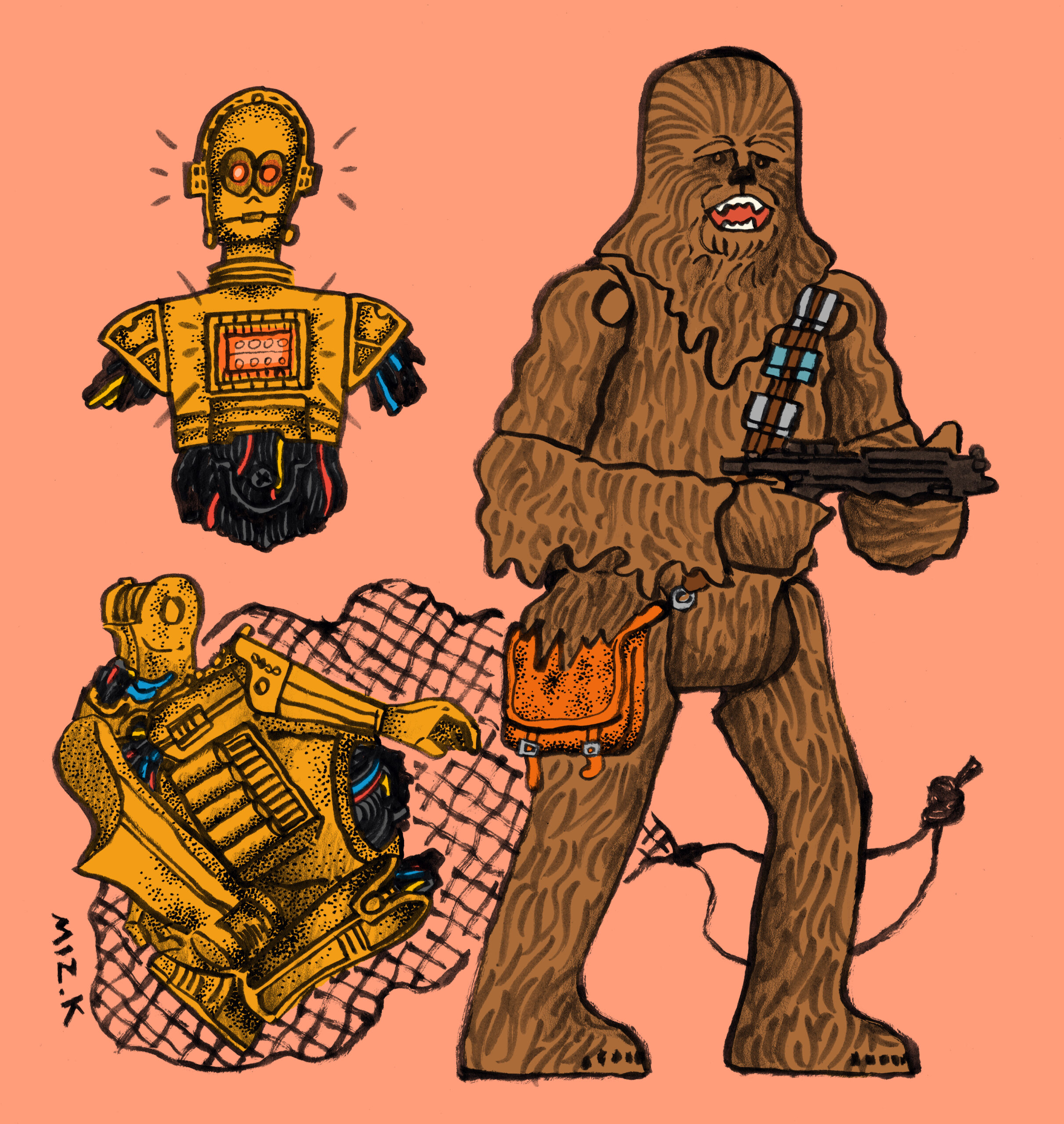 Chewbacca and C-3PO